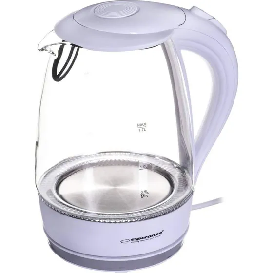 Esperanza Elkedel 1,7 L med LED, Hvid, 2.200 W