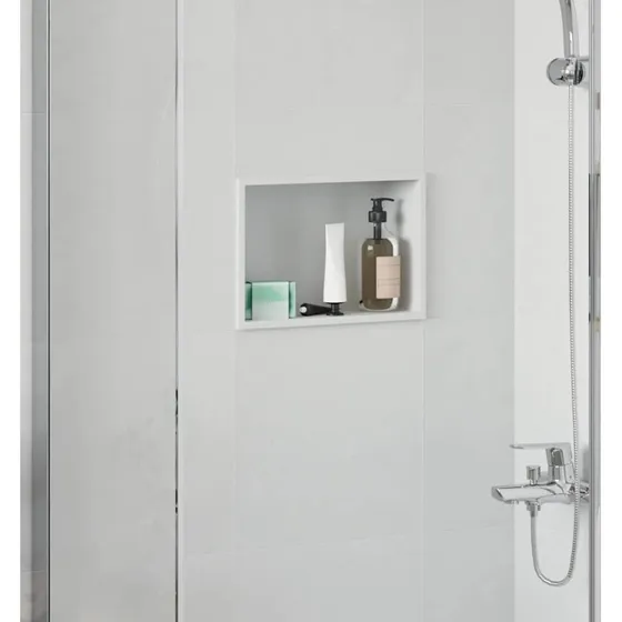 vidaXL Bruse Niche Hvid 30 x 20 x 9,5 cm Rustfrit Stål