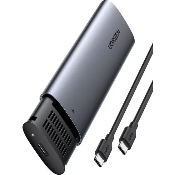 UGREEN M.2 NVMe SSD-kabinet USB-C 10 Gbit/s, grå