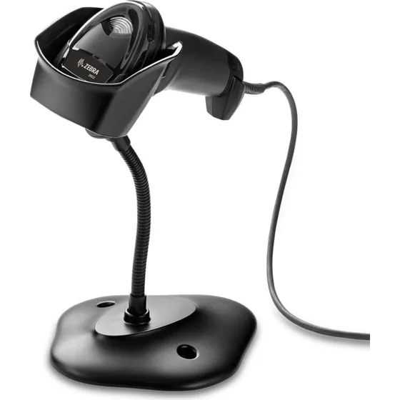 Zebra DS2208-stregkodelæser med stander, sort