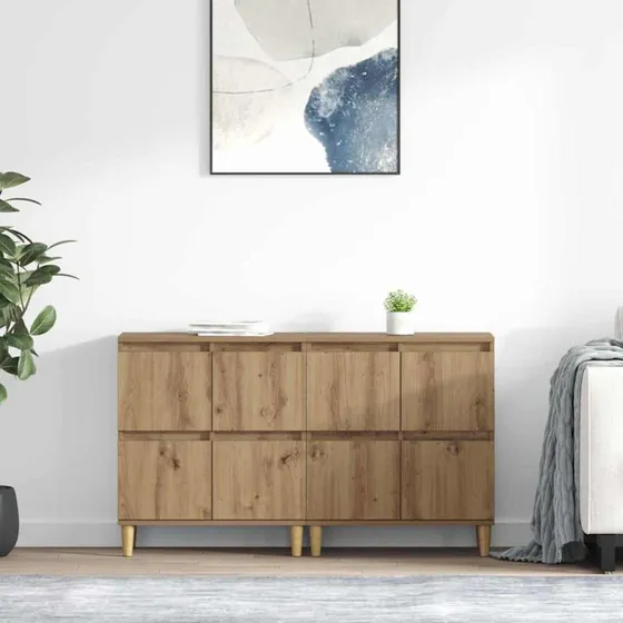 vidaXL Sideboard 2 stk Artisan Egetræ 60 x 35 x 70 cm