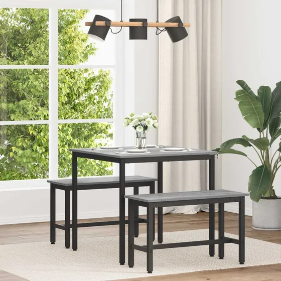 vidaXL Spisebord 80x80x75 cm, Metal