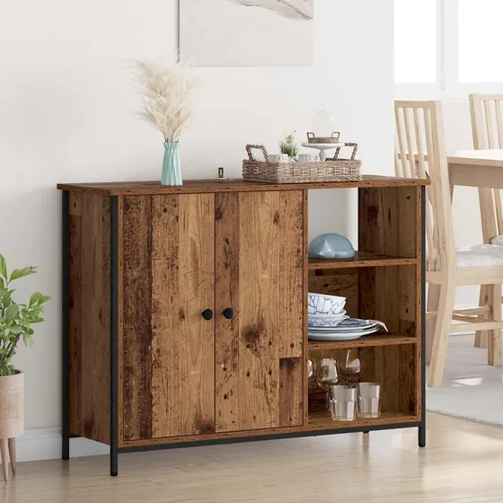 vidaXL Sideboard Gammelt Træ 100x33x75 cm
