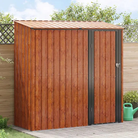 vidaXL Haveskure Brun 203 x 85,5 x 200 cm Metal