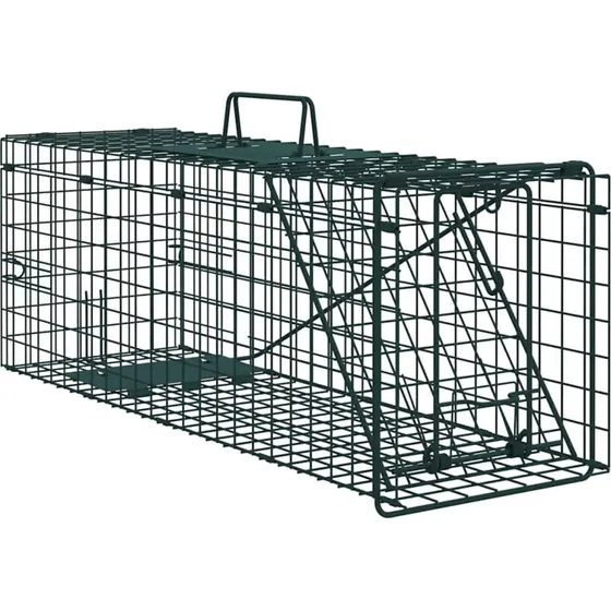 vidaXL Dyrfælde Grøn 61 x 20 x 21,5 cm Stål