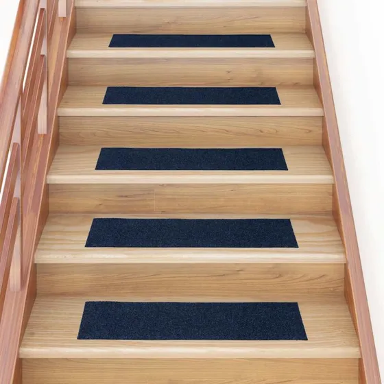 vidaXL selvklæbende trappemåtter 30 stk. 76x20 cm marineblå