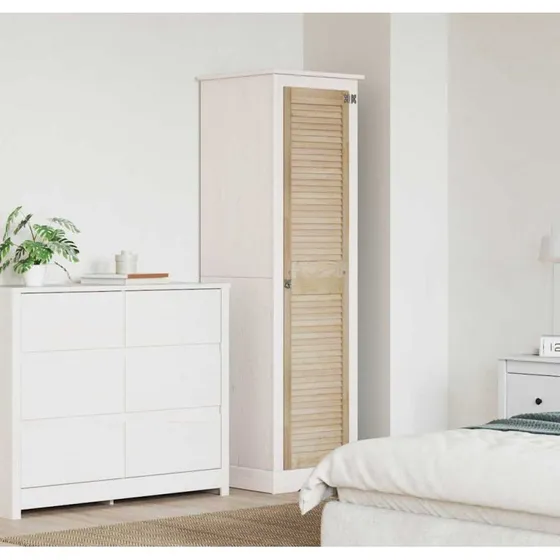 vidaXL Skabsdør Naturfarvet 170 x 39,5 cm Massivt Fyrretræ