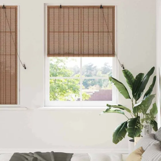vidaXL Rullegardin Bambus Brun 110 x 160 cm