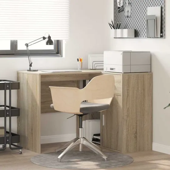 vidaXL Hjørneskrivebord Sonoma eg 102 x 88 x 75 cm