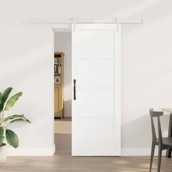 vidaXL Skydedør ORKDAL Hvid 73,5 x 198,5 cm Fyrretræ