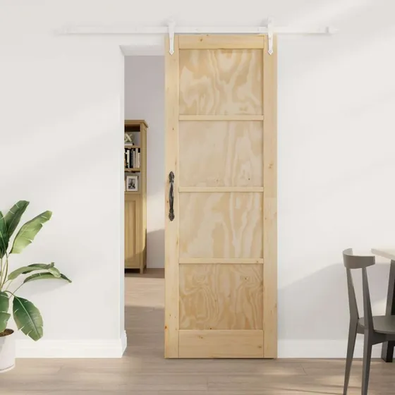 vidaXL Skydedør ORKDAL Brun 73,5 x 211 cm i Massivt Fyrretræ