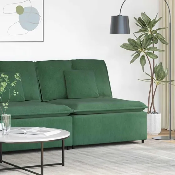 vidaXL modulopbygget sofacentermodul 100 cm mørkegrøn