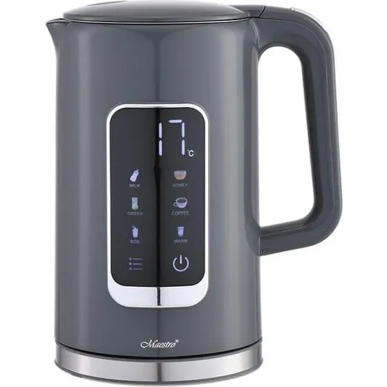 Maestro MR-024 Elkedel 1,7 L Grå med Temperaturstyring