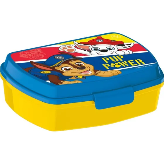 Paw Patrol Madkasse 1 rum - Blå og gul med Chase og Marshall