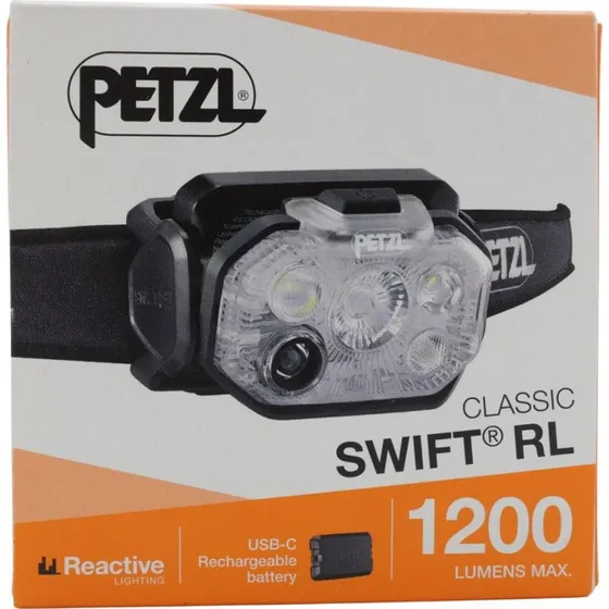 Petzl SWIFT RL Classic Pandelampe, 1200 lm, sort