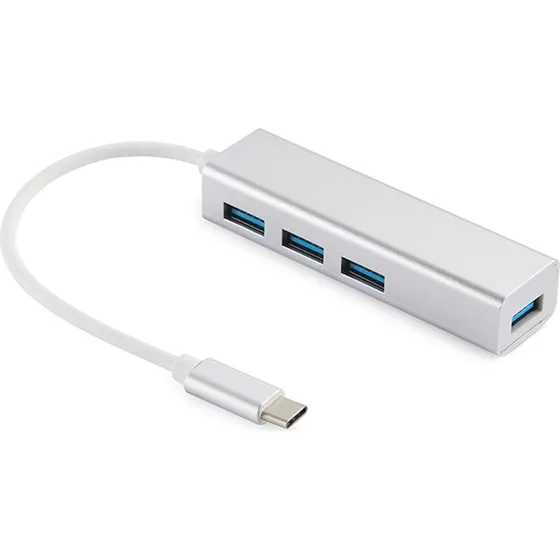 Sandberg USB-C til 4x USB 3.0 Hub, Sølv