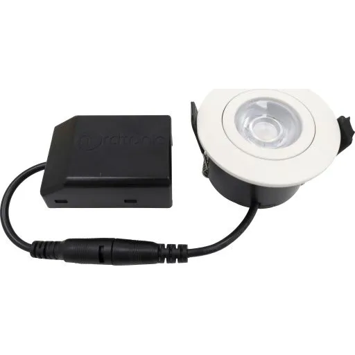 Nordtronic Low Profile Flexible indbygningsspot 5,5 cm, hvid, 2700K