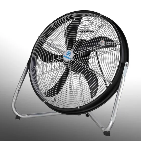 Westinghouse Yukon II gulvventilator, sølv/sort, 50 cm