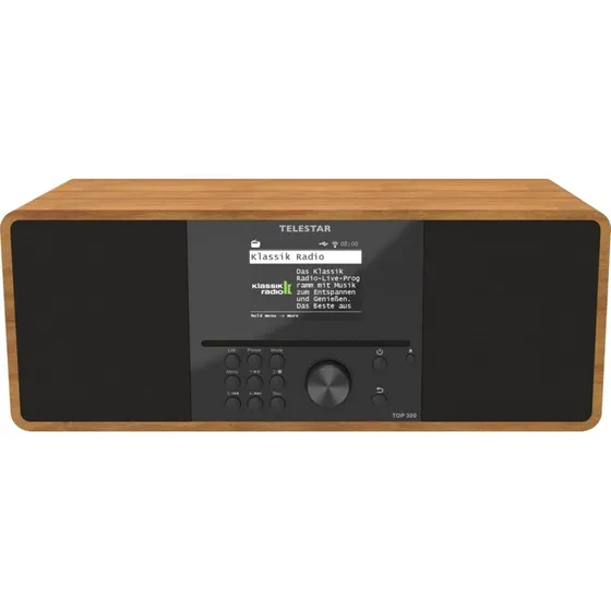 Telestar TOP 300 - Multifunktionsradio med DAB+, FM, WiFi & Bluetooth i trælook
