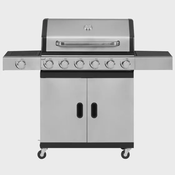 Mustang Shelbyville 6+1 gasgrill med sidebrænder, 78x38 cm