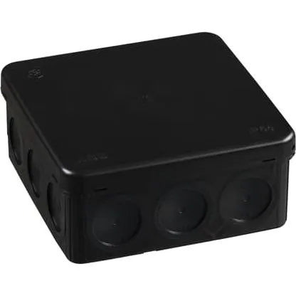 AP10M Sort Forgreningsdåse IP65, 14xØ19mm
