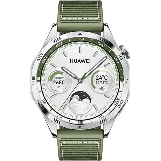 Huawei Watch GT4 46 mm Grøn - Smartur med 5ATM, NFC & 48 g