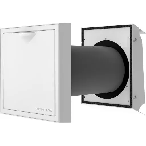 Fresh Flow FDX Ventilator med Varmegenvinding, Ø160 mm, Hvid