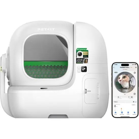 PETKIT Purobot Max Pro 2 Hvid – Selvrensende Kattebakke med AI-Kamera