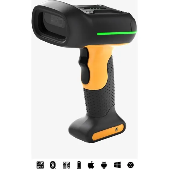 Inateck BCST-75 2D stregkodescanner, sort/gul