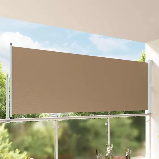 vidaXL Side Markise 160 x 300 cm Gråbrun
