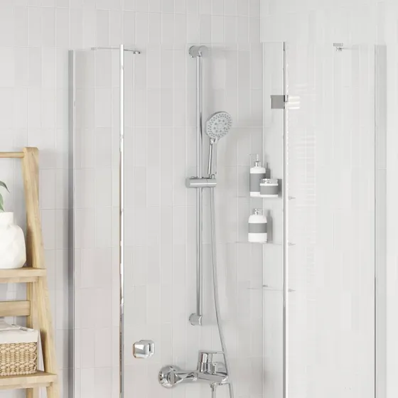 vidaXL Brusehovedholder Krom 101 cm Rustfrit Stål