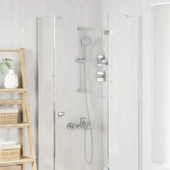 vidaXL Brusersystem sæt 71 cm Krom Rustfrit Stål