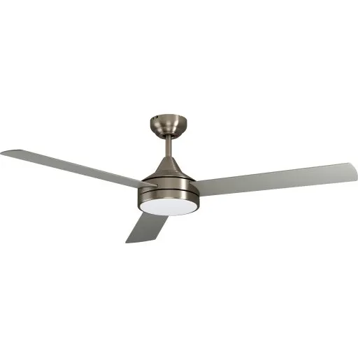 Eglo Sesimbra loftventilator med lys, 132 cm, børstet stål/hvid