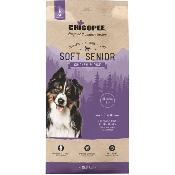 Chicopee Classic Nature Line Senior SOFT Kylling & Ris 15 kg