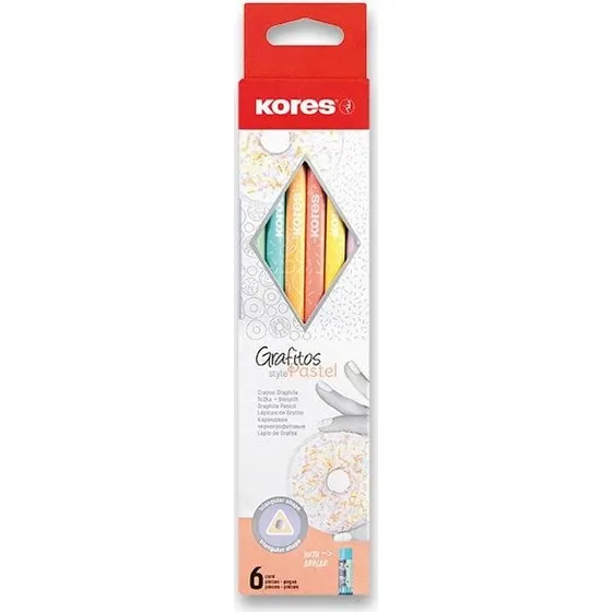 Kores Grafitos Style Pastel HB 6-pak