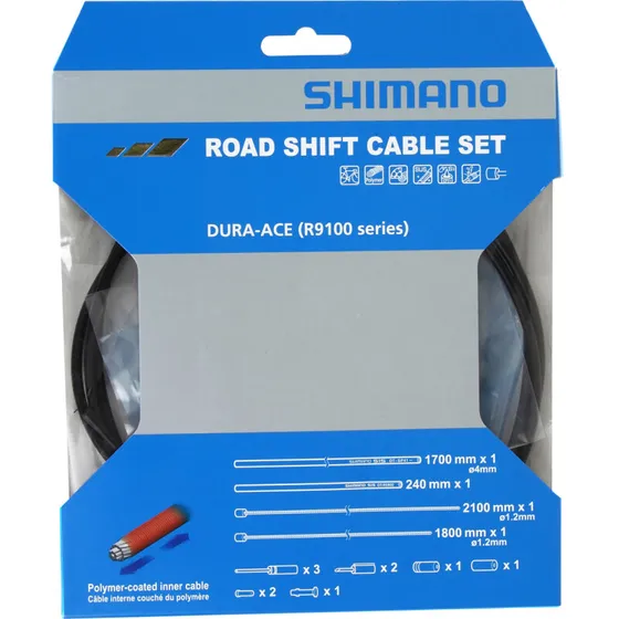Shimano Dura-Ace RS900 gearkabelsæt, sort (komplet)