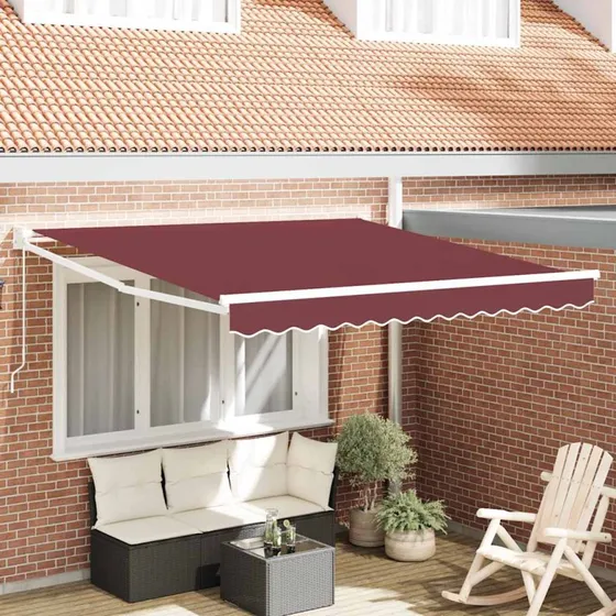 vidaXL Markise 300x250 cm Manuel Betjening Bordeaux