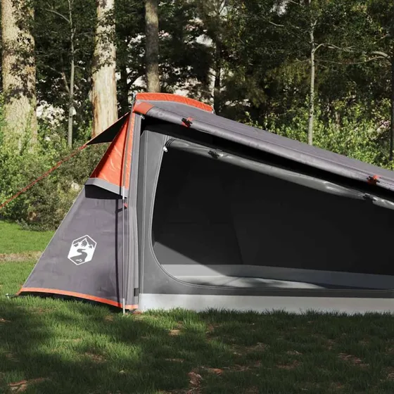 vidaXL 2-personers vandtæt campingtelt grå/orange