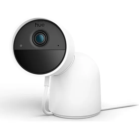 Philips Hue Secure Cam 2K Kablet Kamera med Bordholder, Hvid