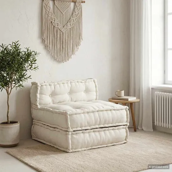 vidaXL modulær sofaenhed 70x70x54 cm creme