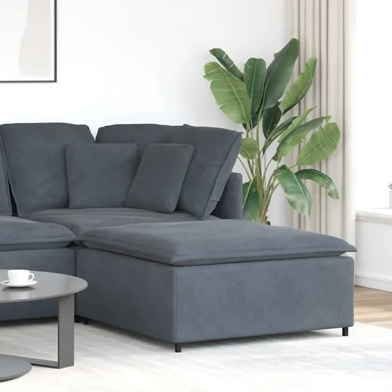 vidaXL modulær sofa-fodskammel 100x100x48 cm mørkegrå