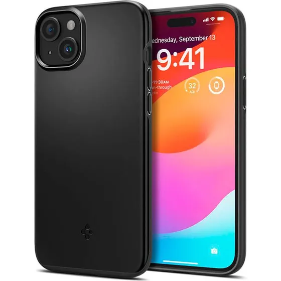 Spigen Thin Fit - Sort - iPhone 15 Plus