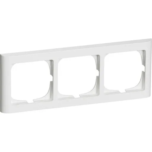 LK Fuga Softline 63 3-modul vandret hvid ramme