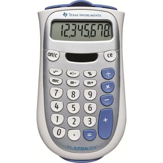 Texas Instruments TI-1706 SV Lommeregner, 8 cifre, solpanel & batteri