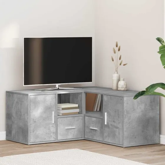 vidaXL Hjørneskab 160x40x45 cm Konstrueret Træ Betongrå
