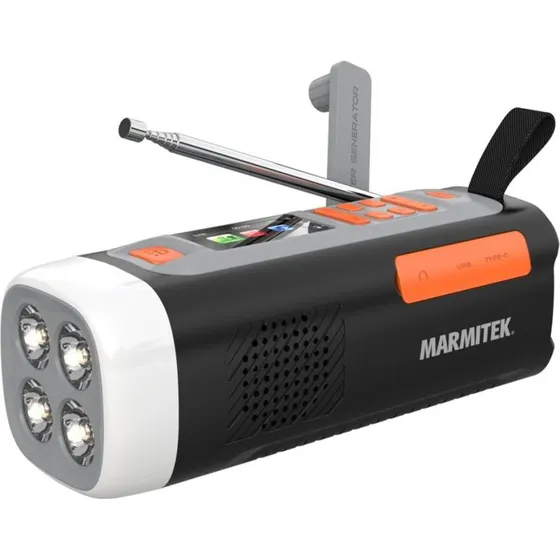 Marmitek RESQ 200 DAB+ Radio med Bluetooth og LED-lys - Sort