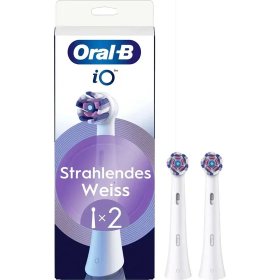 Oral-B iO Radiant White Tandbørstehoveder (2 stk, Hvid)