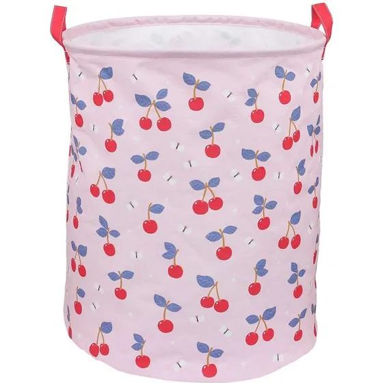 A Little Lovely Company Opbevaringskurv Cherries - Soft Pink