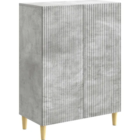 vidaXL Sideboard Betongrå 66 x 34,5 x 90 cm Konstrueret Træ