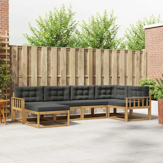 vidaXL Udendørs Sofagruppe 5-pcs Hvid og Antracit
